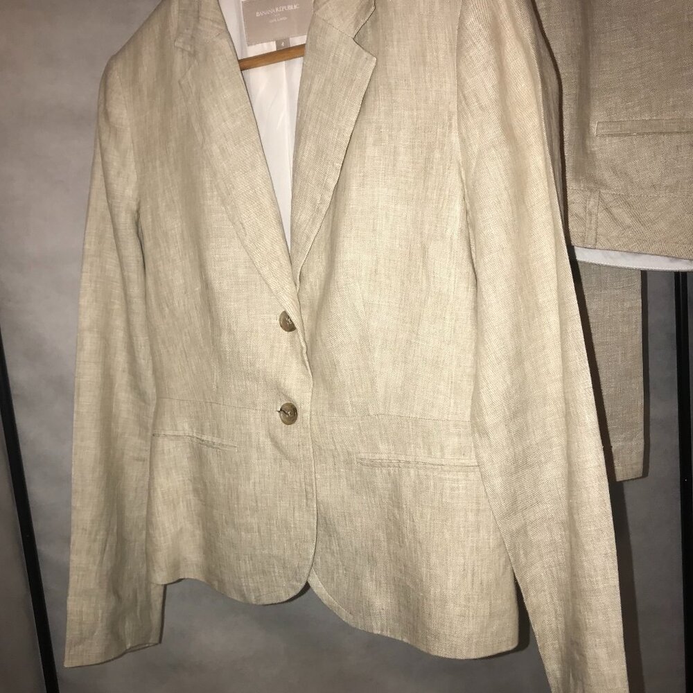 Banana Republic Tan/Light Brown 100% Linen Suit